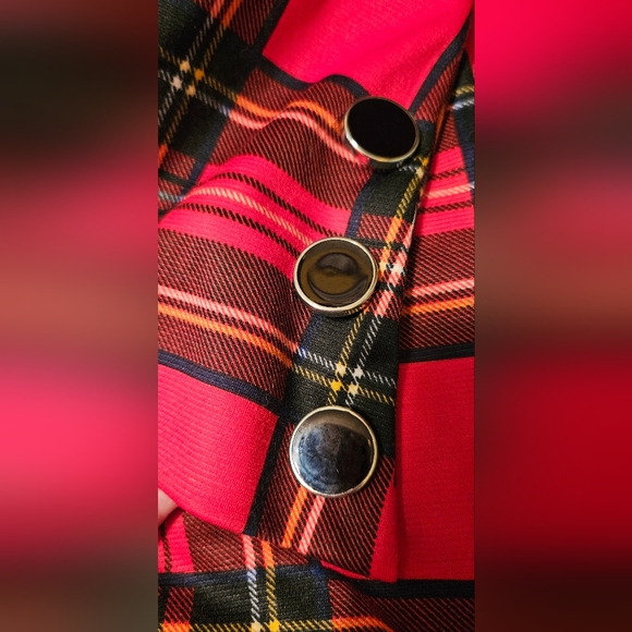 Yellow Star red plaid 1× dress - Picture 3 of 4